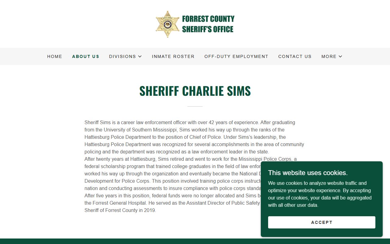 Forrest County arrest records and Sheriff's Office agency background